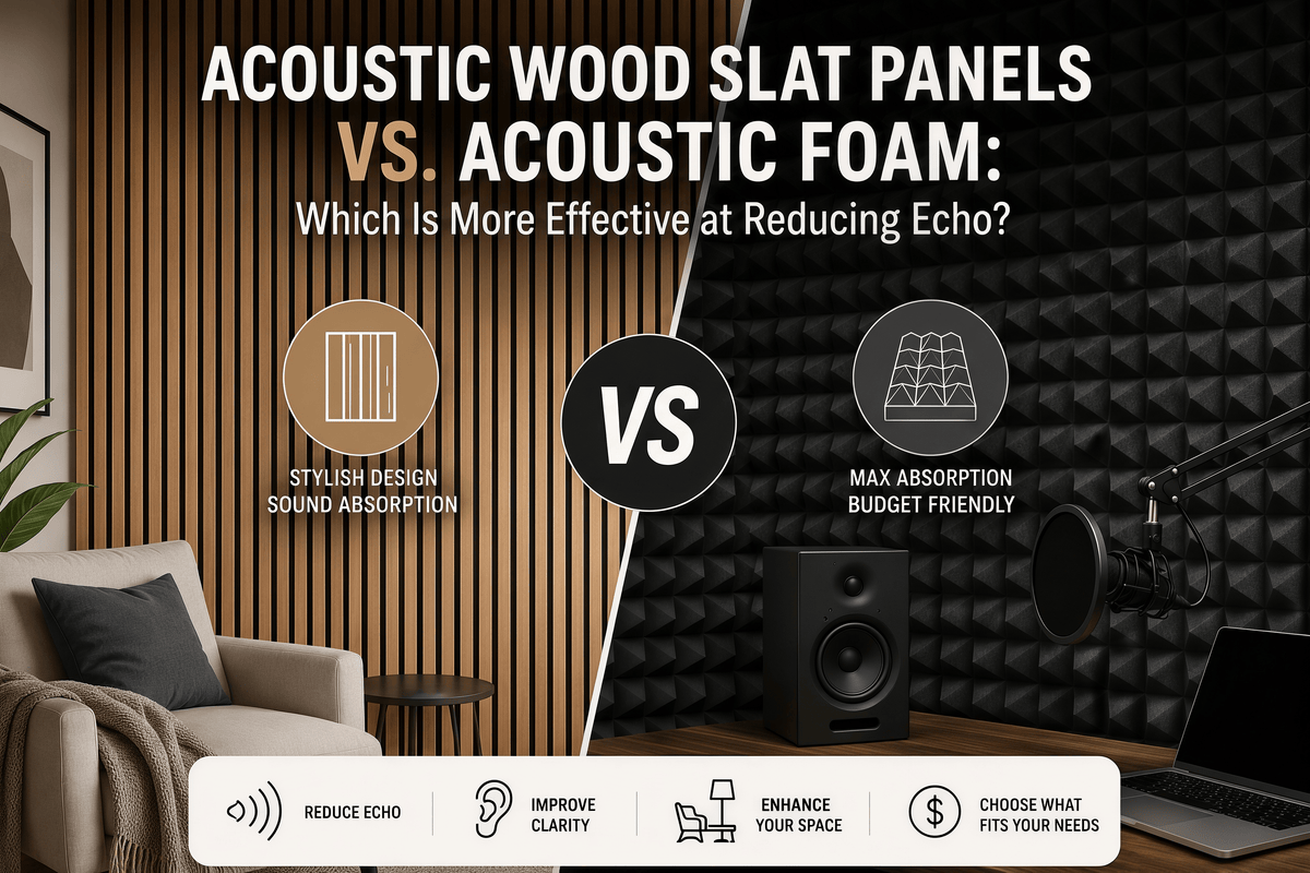 Acoustic Wood Slat Panels vs. Acoustic Foam: Which Is More Effective at Reducing Echo?