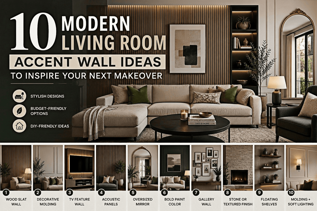 10 Modern Living Room Accent Wall Ideas to Inspire Your Next Makeover
