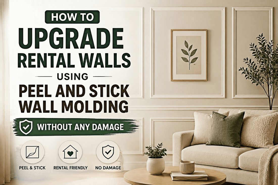 How to Upgrade Rental Walls Using Peel and Stick Wall Molding with No Damage