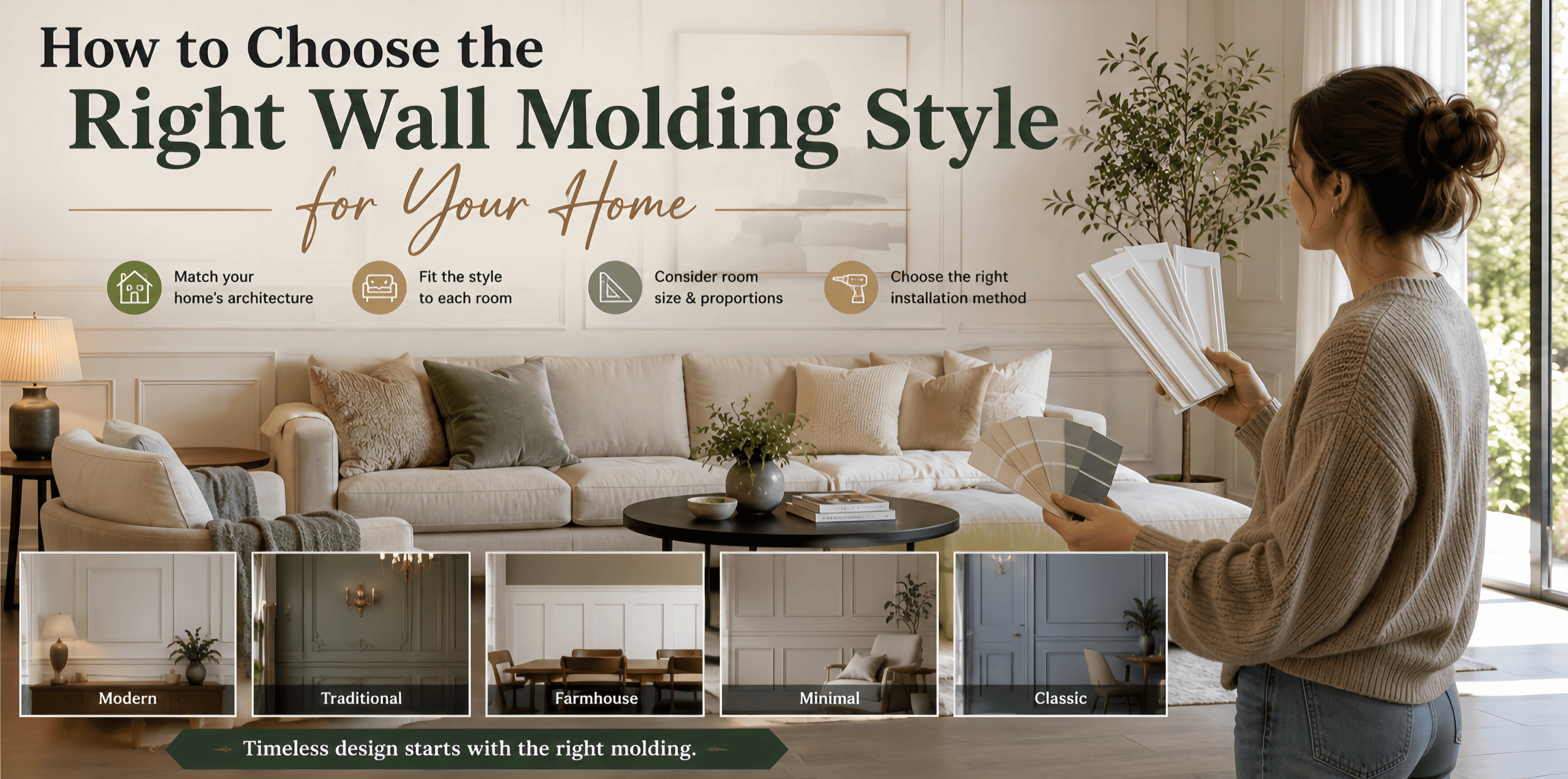 How to Choose the Best Wall Molding Style for Your Home
