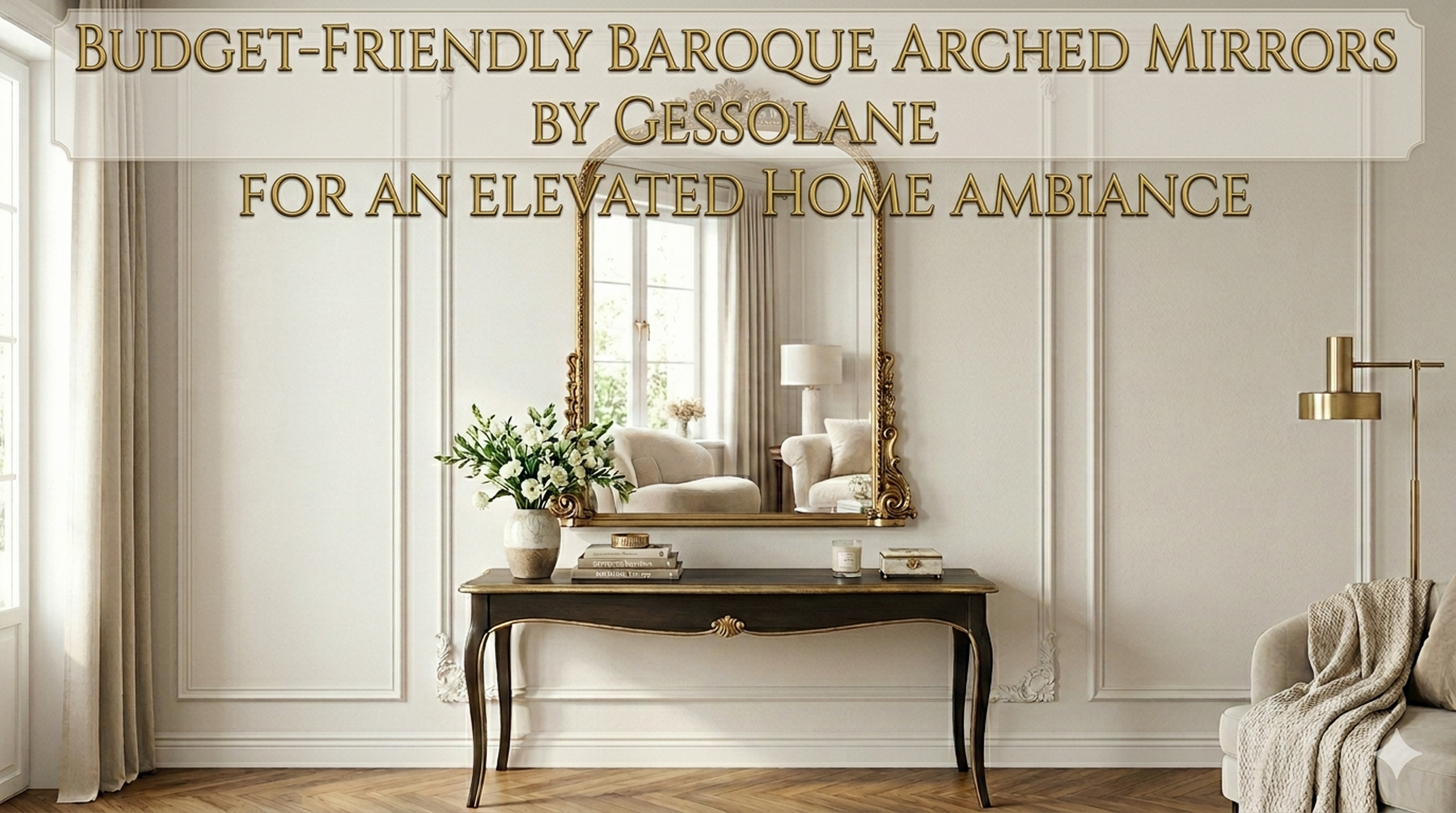 Choose Budget-Friendly Baroque Arched Mirrors from GESSOLANE for an Elevated Home Ambiance