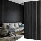 3D Fluted Wood Slat Acoustic Panels, 4-Pack Wall Ceiling Sound Absorbing Panels