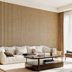 Oak Acoustic Slat Wall Panels – Soundproof & Noise Reducing for Modern Walls, 4-Pack