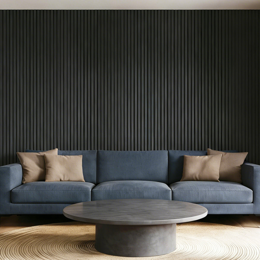 Matte Black Acoustic Wall Panels 47.2" x 23.6" Noise Reduction (4-Pack) | Easy Installation, Sound-Absorbing for Home & Office