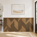 3D Geometric Wainscoting Kit (8-Pack) - DIY Wall Panels with Edge Trim