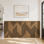 3D Geometric Wainscoting Kit (8-Pack) - DIY Wall Panels with Edge Trim