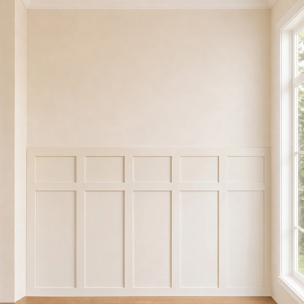 Pre-Cut Board and Batten Wall Kit | Paintable Half Wall Wainscoting | DIY Farmhouse Accent Wall Trim