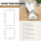 Peel and Stick Door Molding Trim Kit, Pre-Cut & Paintable Accent Trim for 28"–36" Flat Doors