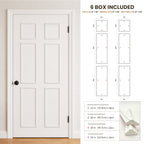 DIY Peel and Stick Door Molding Trim Kit, Pre-Cut & Paintable Accent Trim for Standard 80" Doors