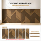 3D Geometric Wainscoting Kit (8-Pack) - DIY Wall Panels with Edge Trim