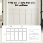 Pre-Cut Board and Batten Wall Kit | Paintable Half Wall Wainscoting | DIY Farmhouse Accent Wall Trim