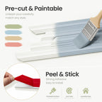Peel and Stick Door Molding Trim Kit, Pre-Cut & Paintable Accent Trim for 28"–36" Flat Doors