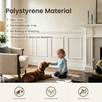 Pre-Cut Peel and Stick Wainscoting Kit, 4 Sets 16x24 Wall Molding Frames, 2 Chair Rail Trims