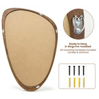Organic Asymmetrical Solid Wood Wall Mirror in Warm Walnut Finish (30" x 20")