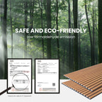 3D Walnut Wood Slat Acoustic Wall Panel 47.2" x 23.6" | Noise Reduction & Modern Decor