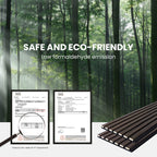 Dark Walnut Acoustic Wood Slat Wall Panels, 3D Fluted Sound Absorbing Panels for Home Theater Office
