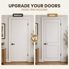Peel and Stick Door Molding Trim Kit, Pre-Cut & Paintable Accent Trim for 28"–36" Flat Doors