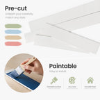 Pre-Cut Board and Batten Wall Kit | Paintable Half Wall Wainscoting | DIY Farmhouse Accent Wall Trim