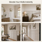 Pre-Cut Board and Batten Wall Kit | Paintable Half Wall Wainscoting | DIY Farmhouse Accent Wall Trim