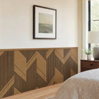 3D Geometric Wainscoting Kit (8-Pack) - DIY Wall Panels with Edge Trim
