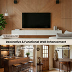 3D Walnut Wood Slat Acoustic Wall Panel 47.2" x 23.6" | Noise Reduction & Modern Decor