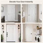 DIY Peel and Stick Door Molding Trim Kit, Pre-Cut & Paintable Accent Trim for Standard 80" Doors