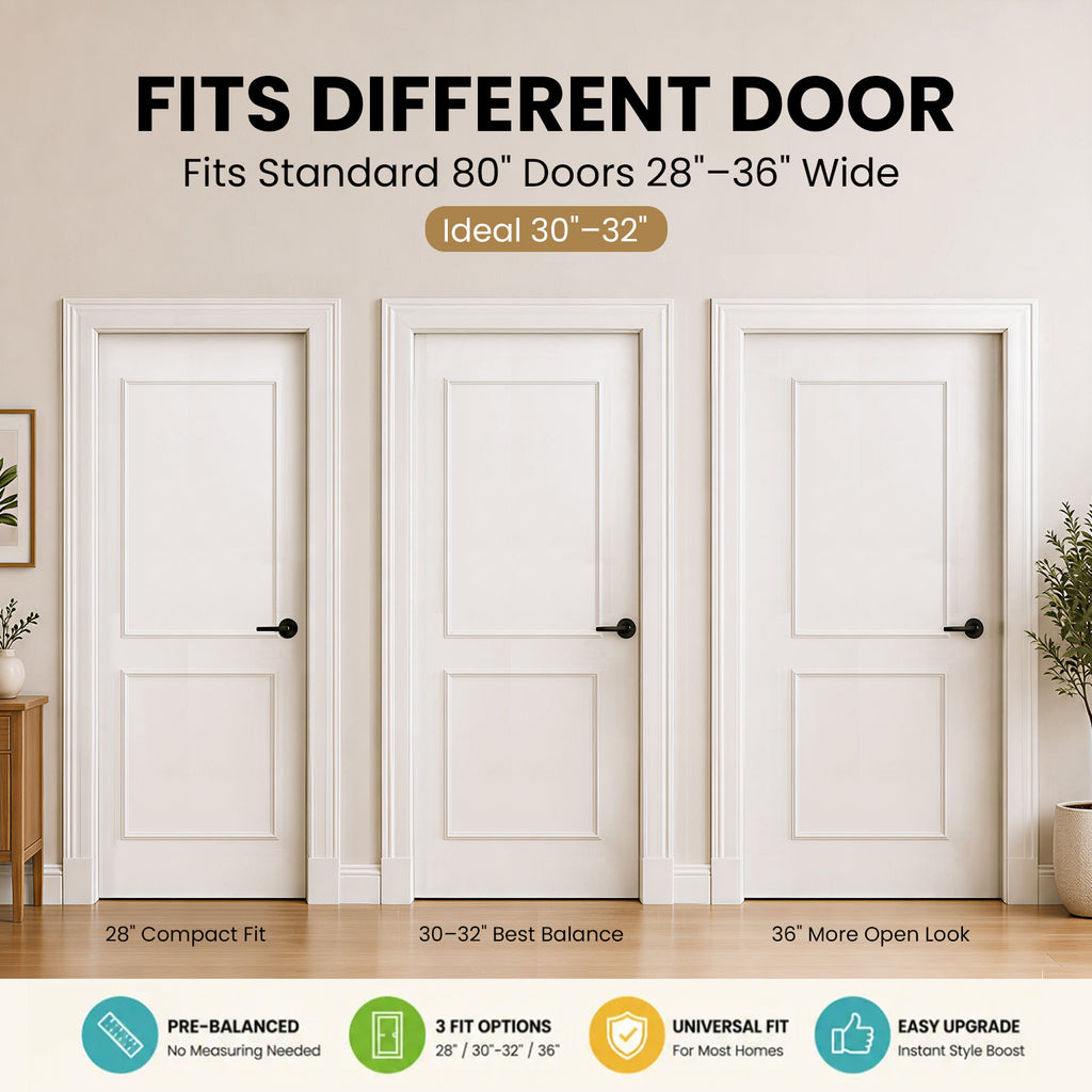 Peel and Stick Door Molding Trim Kit, Pre-Cut & Paintable Accent Trim for 28"–36" Flat Doors
