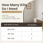 Pre-Cut Peel and Stick Wainscoting Kit, 4 Sets 16x24 Wall Molding Frames, 2 Chair Rail Trims