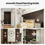 Dark Walnut Acoustic Wood Slat Wall Panels, 3D Fluted Sound Absorbing Panels for Home Theater Office