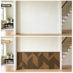 3D Geometric Wainscoting Kit (8-Pack) - DIY Wall Panels with Edge Trim