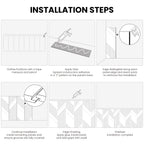 3D Geometric Wainscoting Kit (8-Pack) - DIY Wall Panels with Edge Trim