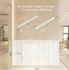 Board and Batten Wall Molding Kit, Paintable Wainscoting Panels