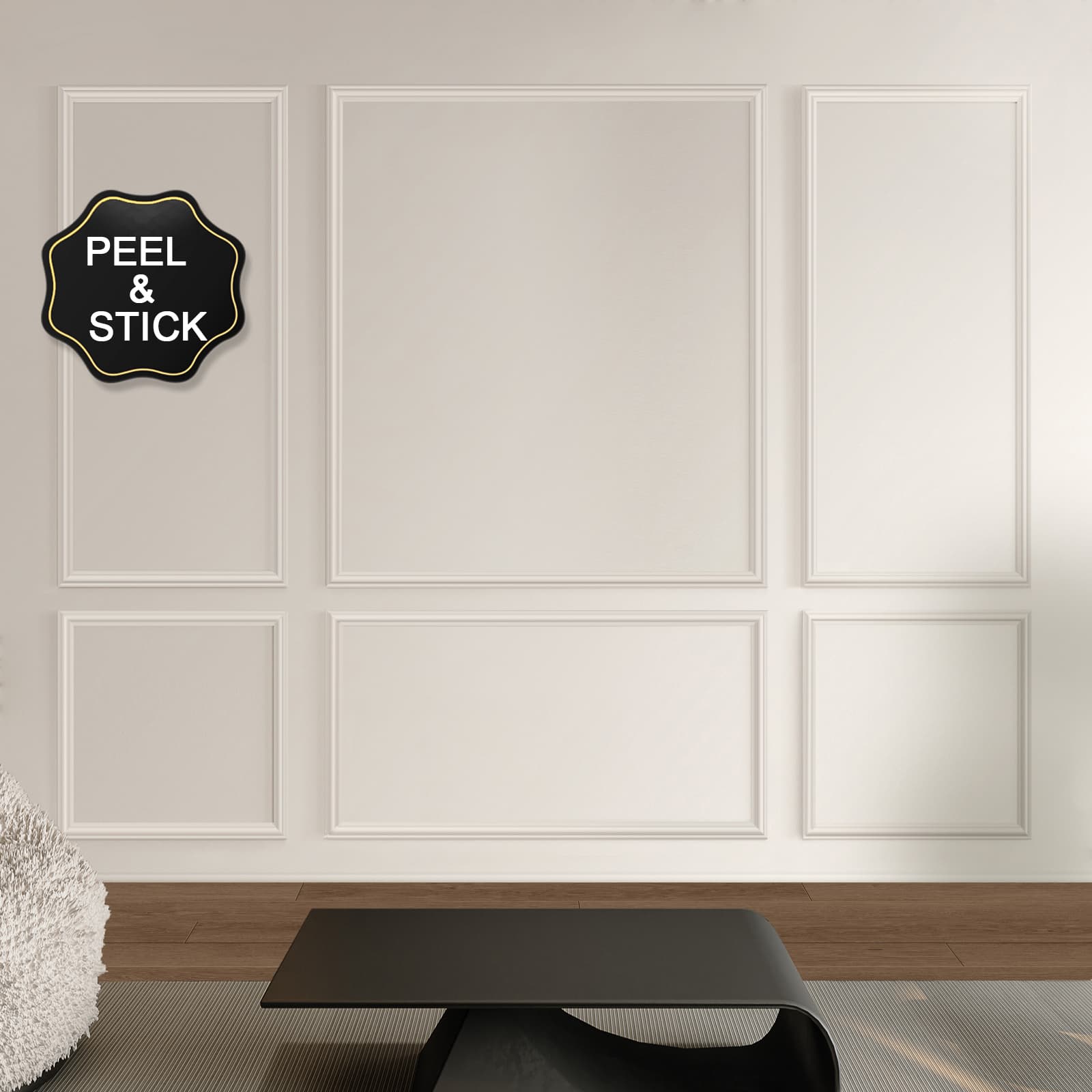 Peel and Stick Wall Molding Kit, Ready to Assemble Wall Trim