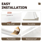 Board and Batten Wall Molding Kit, Paintable Wainscoting Panels