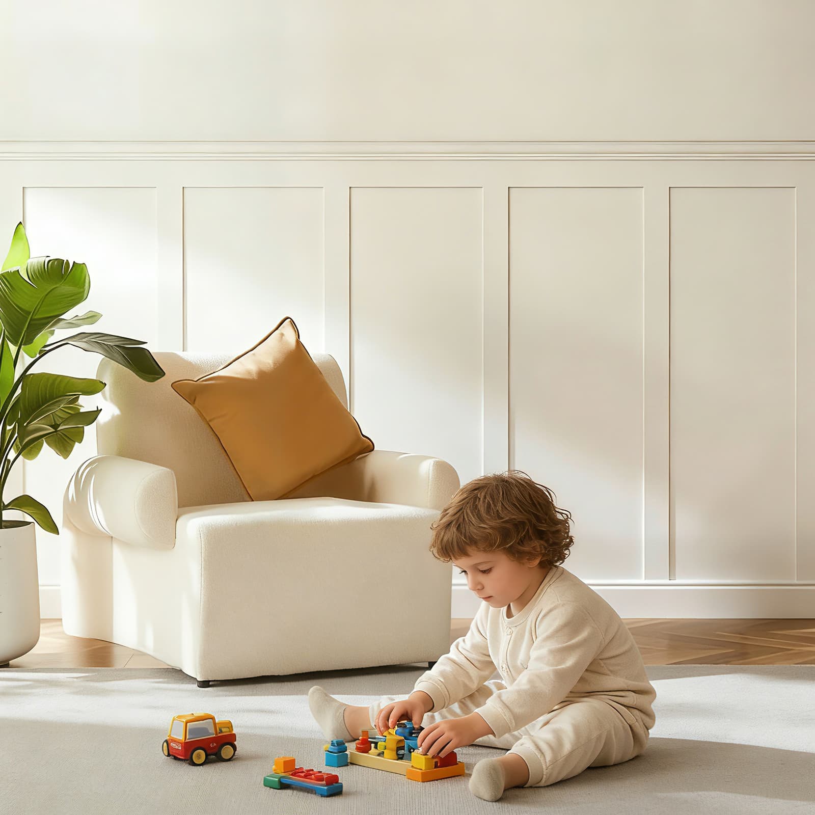 Board and Batten Wall Molding Kit, Paintable Wainscoting Panels